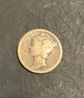 1921-P MERCURY DIME, GOOD, AVE STRIKE & WEAR, NO SERIOUS MARKS, KEY DATE