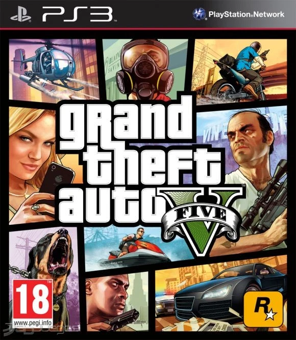 GRAND THEFT AUTO 5 - V PARA LA SONY PLAY STATION 3 PS3 + MAPA EN BUEN ESTADO