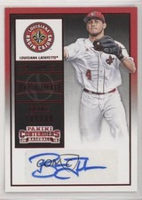2015 Panini Contenders College Ticket Red Foil Blake Trahan (Red Hat) Auto 03xg