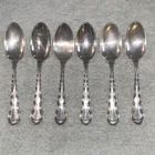 Antique Gorham Strasbourg Sterling Silver 6” Teaspoons Set of 6 Spoons