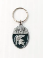 Vintage 2003 Michigan State Spartans Keychain Metal & Enamel Key Ring NCAA