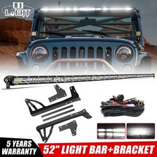Slim 52 Led Light Bar Combo Mount Bracket Kits For Jeep Wrangler Jk 2007-2018 Slim 52 Led Light Bar Combo Mount Bracket Kits For Jeep Wrangler Jk 2007-2018