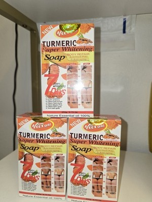 3 turmeric Oil Veet Gold Face&Body soap/gel/cream/scrub 7day Original Ex 06/29