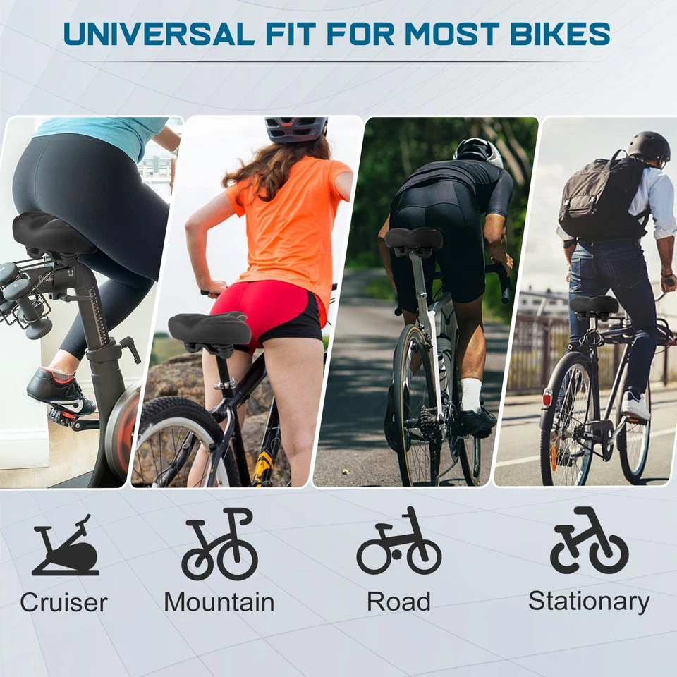 Asiento de bicicleta de gran tamaño compatible con bicicleta/bicicleta Peloton+, confort extra ancho bi... Foto 4 de 4