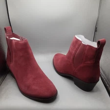 Vionic Roseland Bootie Women's 9.5M Red Shiraz Suede A162