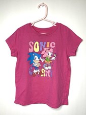 Sonic The Hedgehog Girls T Shirt Tee Pink Sonic Amy Graphic Girl Size M 8