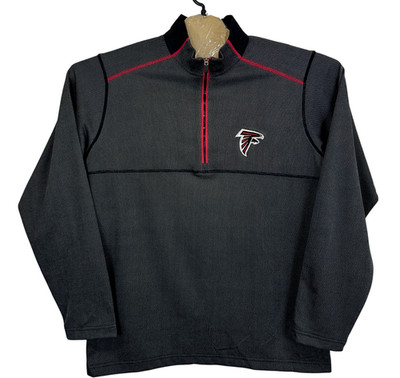 Antigua Atlanta Falcons Sweatshirt Herren Large Grau 1/4 Zip Pullover...