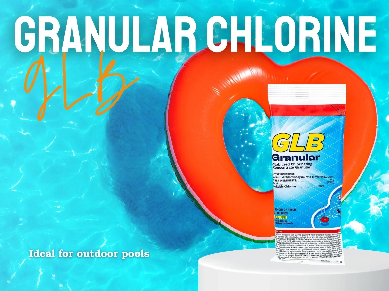 GLB Stabilized Granular Chlorine 71001A 1 lb Container