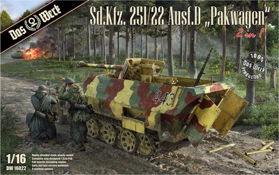 Das Werk DW16022 Sd.Kfz. 251/22 Pakwagen 1/16 Scale Plastic Model Kit