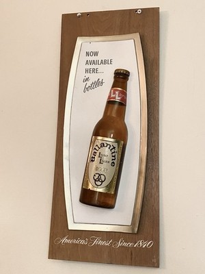 Vtg Ballantine Beer Sign Display 3D Thomas Schutz Illinois Morton Grove