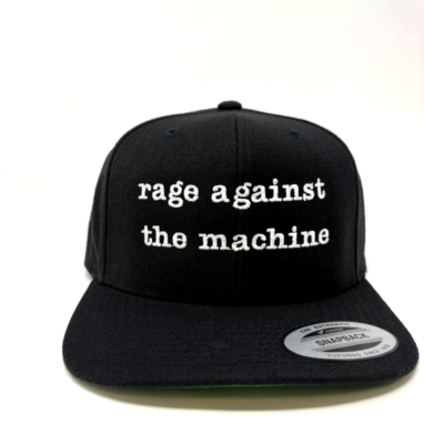 rage against the machine キャップ ビンテージ Rage Against The Machine Spellout Adult Black Snapback Hat Cap