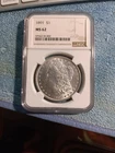 1891 P Morgan Silver Dollar NGC MS-62