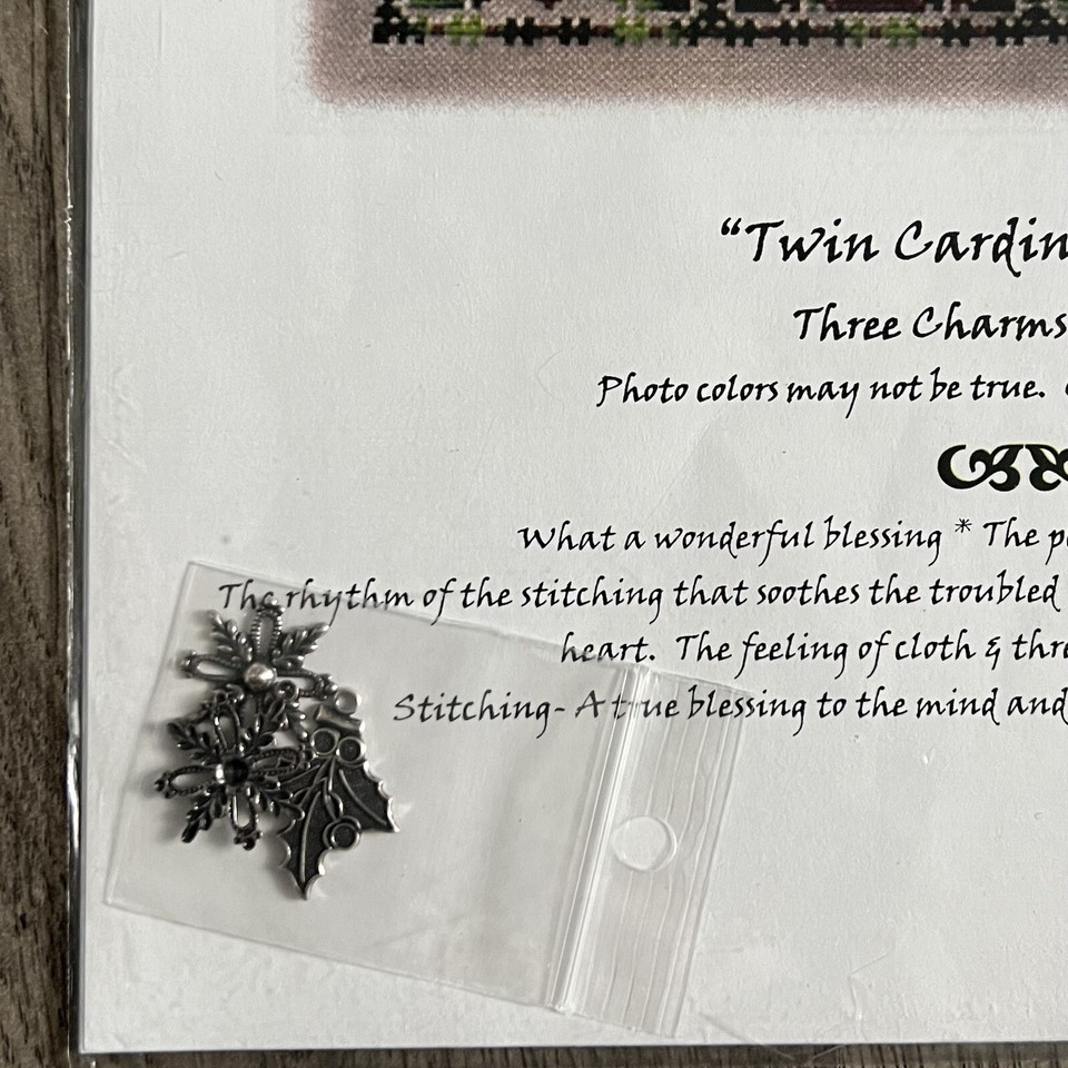 Cross Stitch Chart Elieen Gurak Twin Cardinal Quilt w/ Charms 2008