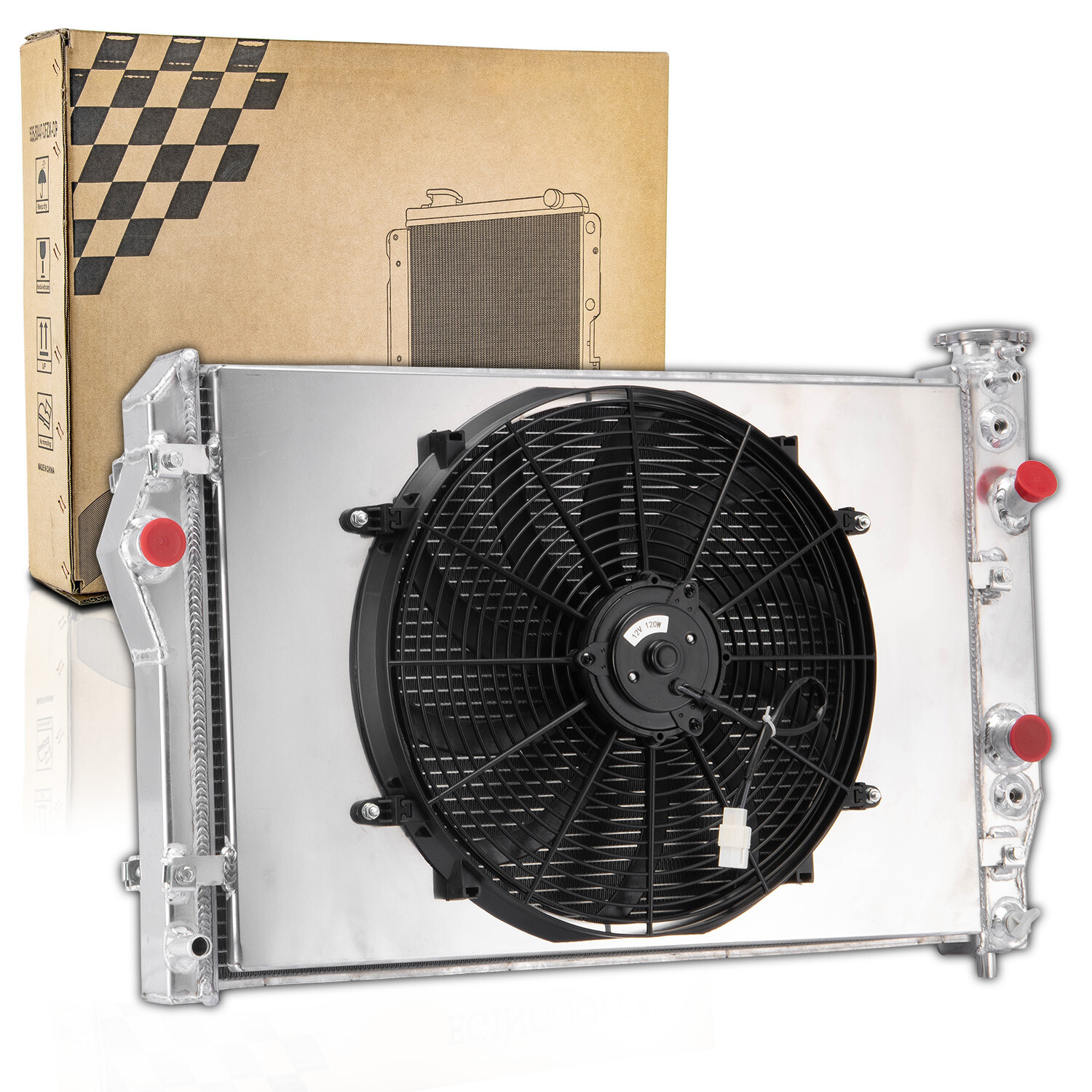 3 Row Radiator Shroud Fan Fit 93-02 Chevy Camaro Pontiac Firebird 5.7L 350Cu V8