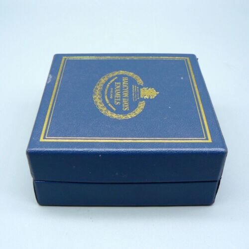 HALCYON DAYS ENAMELS BOX VASE & BOUQUET FLOWERS PILL BOXED LEAFLET SCREW TOP 3CM - Picture 11 of 15