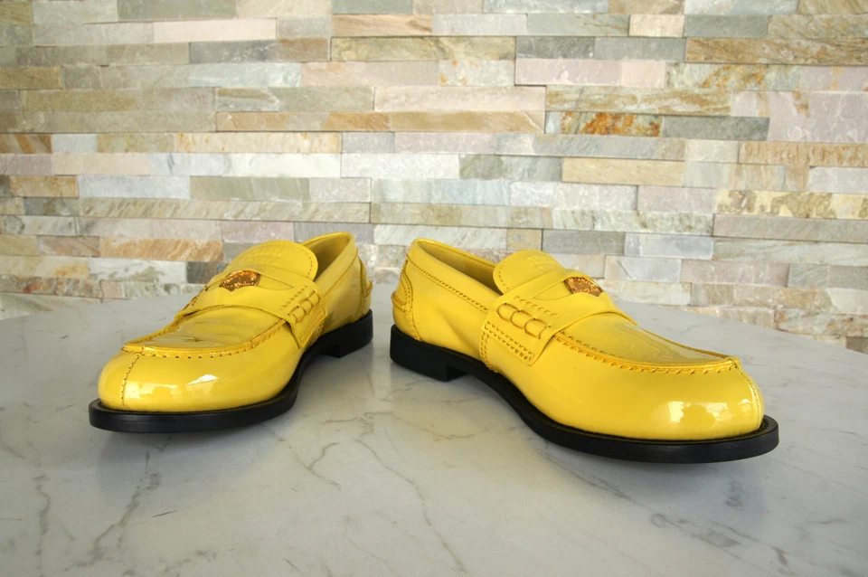 Zapatillas Miu 39,5 Mocasines Zapatos Bajos Charol Suela Amarilla Nuevas Anteriormente Foto 4 de 4