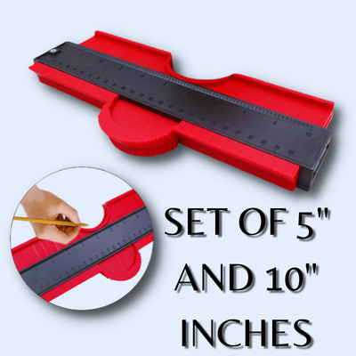 Contour Gauge 2 Pieces 10'' 5'' Woodworking Tiles Laminator DIY Shape Duplicator