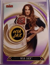 2019 Topps WWE Womens Division Nia Jax Championship Patch Purple #PC-NJ /99 Card