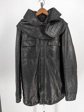 Givenchy FW 2010 Black Leather Hooded Jacket ...