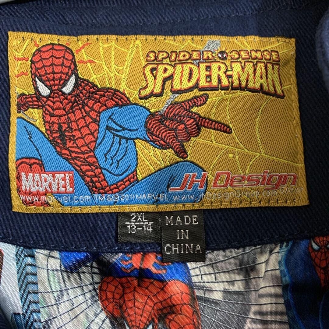 jh Design MARVEL Spider-Man Racing Jacket Navy Youth Size jh Design MARVEL Spider-Man Racing Jacket Navy Youth Size