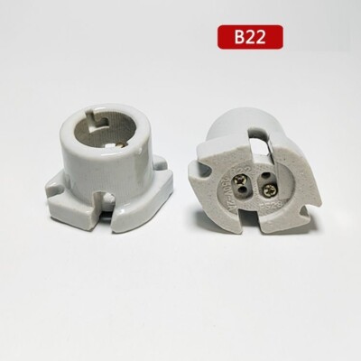 2x B22-Sockel, Lampenfassung, Porzellan, Keramik Fassung Light Socket,