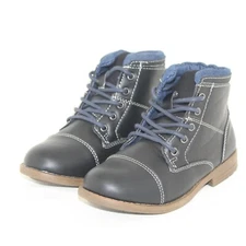 ARIZONA little boys MAXMILLIAN ankle boots shoe size 12 M navy faux leather NEW
