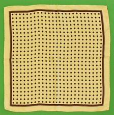 Italian Champagne Silk Foulard Pocket Square