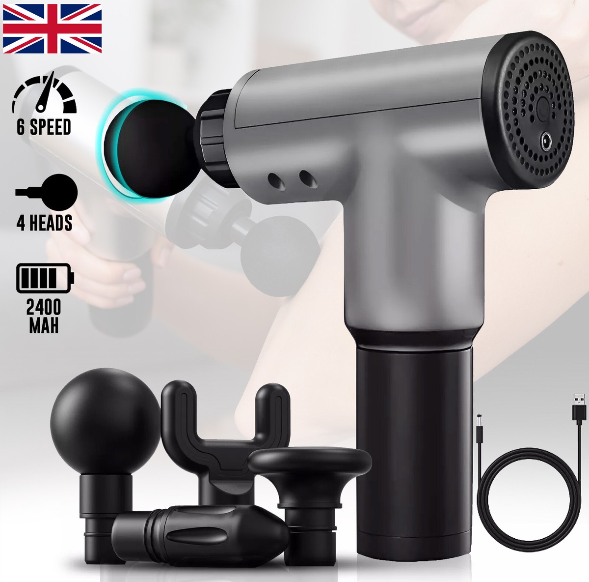 vibrating back massager handheld Powerful Vibration Handheld Deep Tissue Massage Gun | Percussion Massage  Therapy