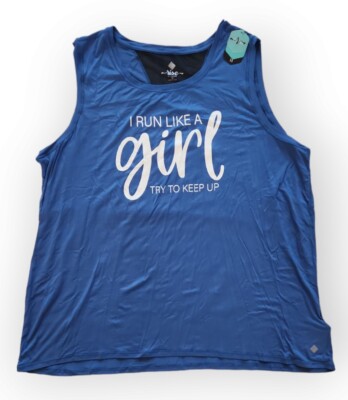 LuLaRoe ''I Run Like A Girl...'' 3X Strong Tank Activewear Workout Top NEW!