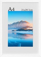 A4 Holz Bilderrahmen 21X30 Cm Fotorahmen Mit Passepartout Schwarz