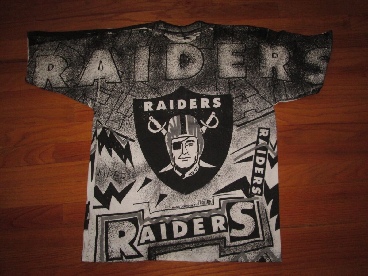 Deadstock MAGIC JOHNSON T's Vtg 90s Oakland Raiders AOP All Deadstock MAGIC JOHNSON T's Vtg 90s Oakland Raiders AOP All