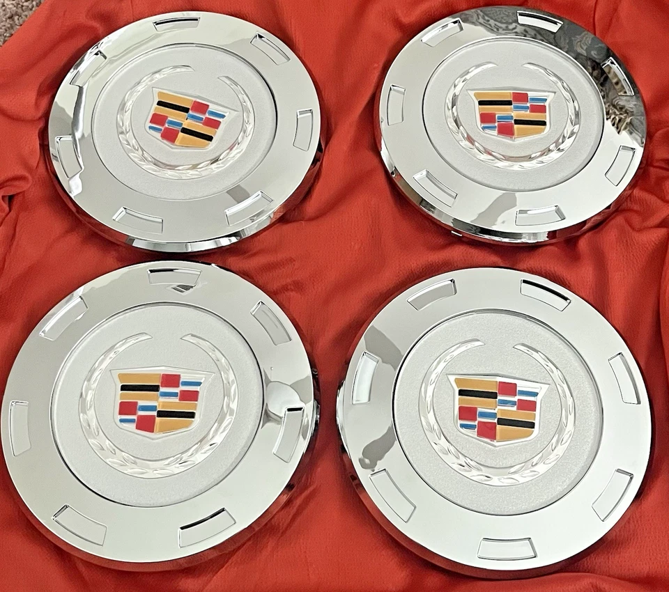 4 хромированных цветных гребня Cadillac Escalade 2007-14 для центральных колпаков ступицы колеса 22 дюйма - Изображение 2 из 4