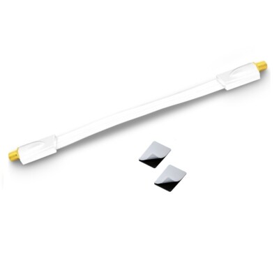 Sat Fensterdurchführung Flachkabel HD weiss vergoldet 4K UltraHD Ultra Slim ARLI