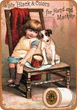 METAL SIGN - J&P Coats Thread - Vintage Look Reproduction