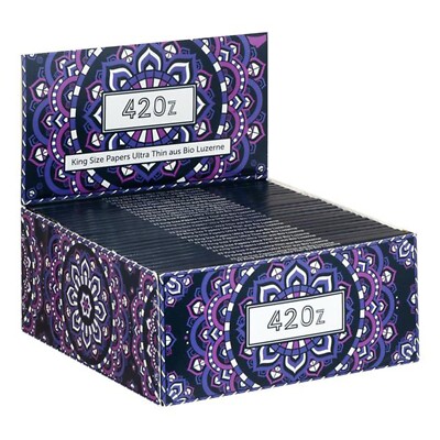 420z King Size Slim Longpapers aus Bio Luzerne Lila Drehpapier Blättchen