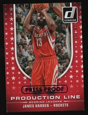 James Harden 2014-15 Panini Donruss Production Line Press Proof /199 Rockets