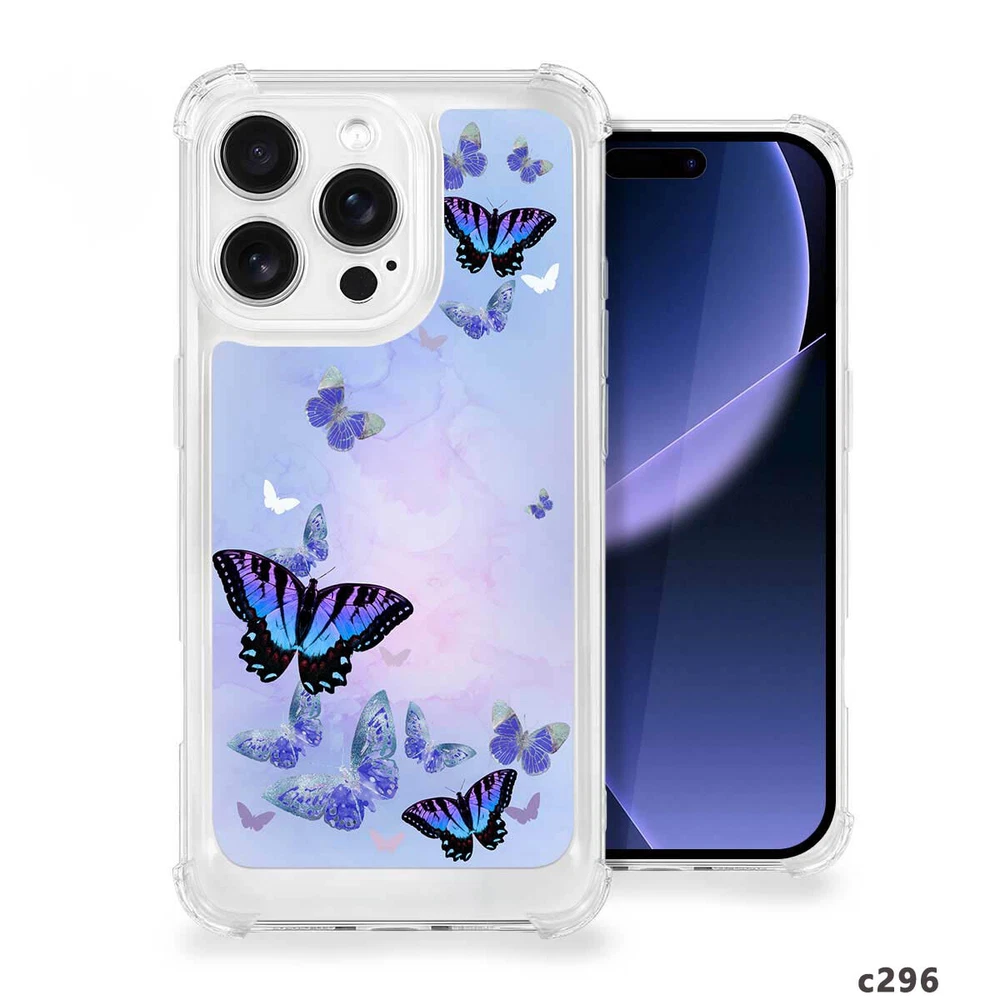 iPhone 14 Pro Max 15 16 Plus Samsung A56 A16 Butterfly TPU Case