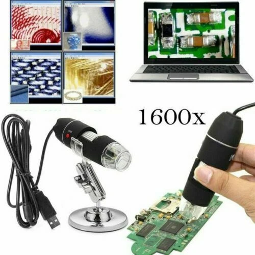 1600X 8LED Microscope Camera Magnifier Tool USB Digital for Android Mac Widows - Picture 9 of 12