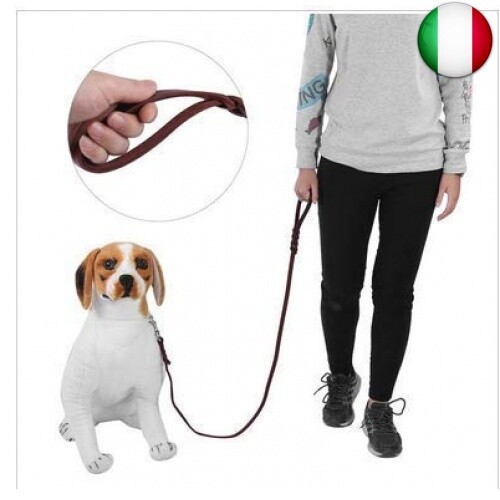 Guinzaglio per cani in pelle, cinturino in pelle con cinturino in corda di - Foto 8 di 10
