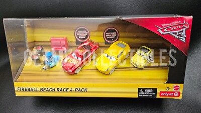 DISNEY PIXAR CARS FIREBALL BEACH RACE SANDY MCQUEEN CRUZ read 4