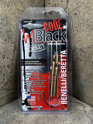 Patternmaster Code Black Turkey Choke Tube for 28ga Beretta/Benelli Mobil .515