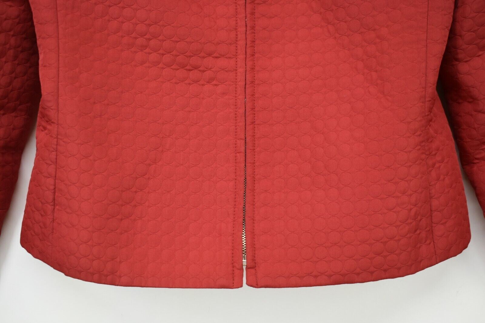 Petite Sophisticate Women's Red Quilted Full Zip … - image 6