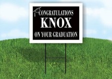 KNOX CONGRATULATIONS GRADUATE 18 in x 24 in Yard Sign Road Sign with Stand