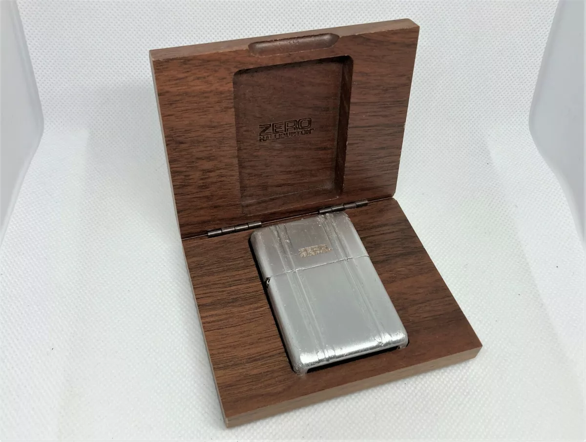 ZIPPO Limited Edition ZERO HALLIBURTON Luggage Aluminum Case Lighter w Wood  Case