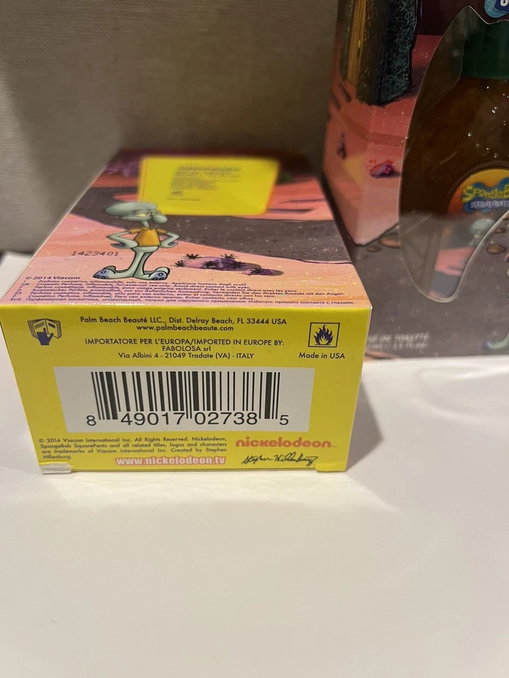 2 Nickelodeon Bob Esponja Pantalones Cuadrados Eau De Toilette, Calamardo 50 ml 1,7 Fl Oz Foto 3 de 3