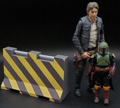 CUSTOM JERSEY BARRIER for 6''  1:12 STAR WARS GI JOE FIGURE DISPLAY DIORAMA (E18)