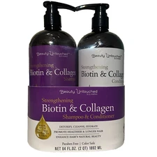 Beauty Untouched Pack Of 2 Biotin Collagen Shampoo& Conditioner Longer Hair
