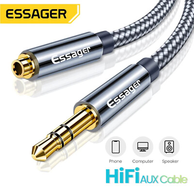 5m Essager Stereo Kopfhörer Verlängerungskabel 3,5mm Klinke Stecker   Buchse