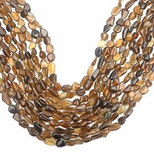 AAA Petrol Tourmaline Beads 8 Inch Strand 7-9 MM Beads Smooth Nugget Shape Beads