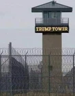 TRUMP TOWER PRISON HUMOROUS FRIDGE MAGNET 5" X 3.5"